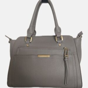 Urban Expressions gray/taupe shoulder bag w/ removable clutch & strap